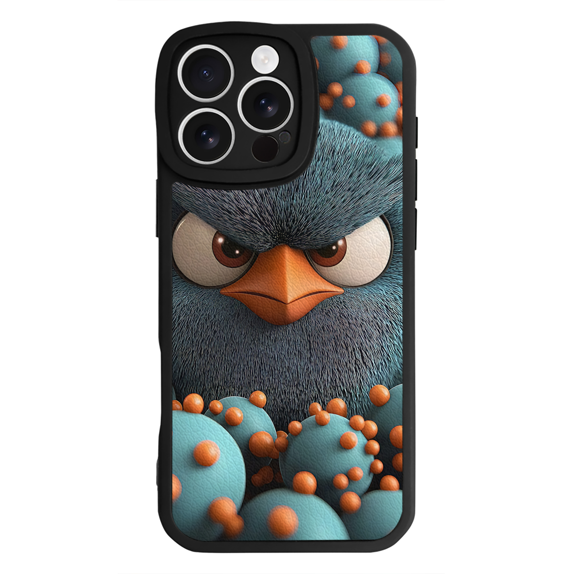 （画像用） Angry Birds アングリーバード 【iPhone 16シリーズ対応】シリコンスマホケース（レザー調） 材質：シリコン